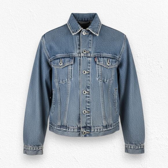 Arizona Jean Company Jackets & Blazers - 90s Vintage Arizona Classic Blue Wash Big Ring Denim Trucker Jacket Size Medium